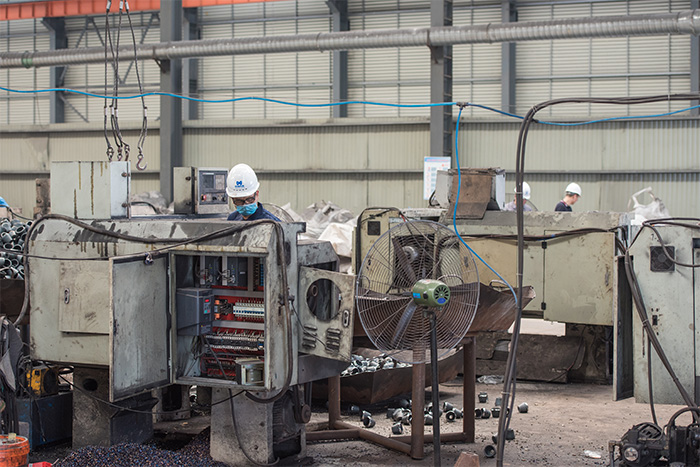 砀山网架配件-锥头加工车间